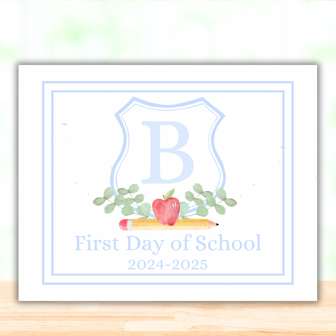 Blue Crest Back-to-School Sign