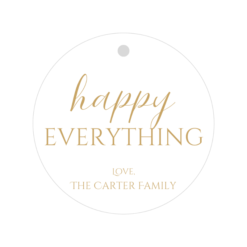 Tan Happy Everything Gift Tag