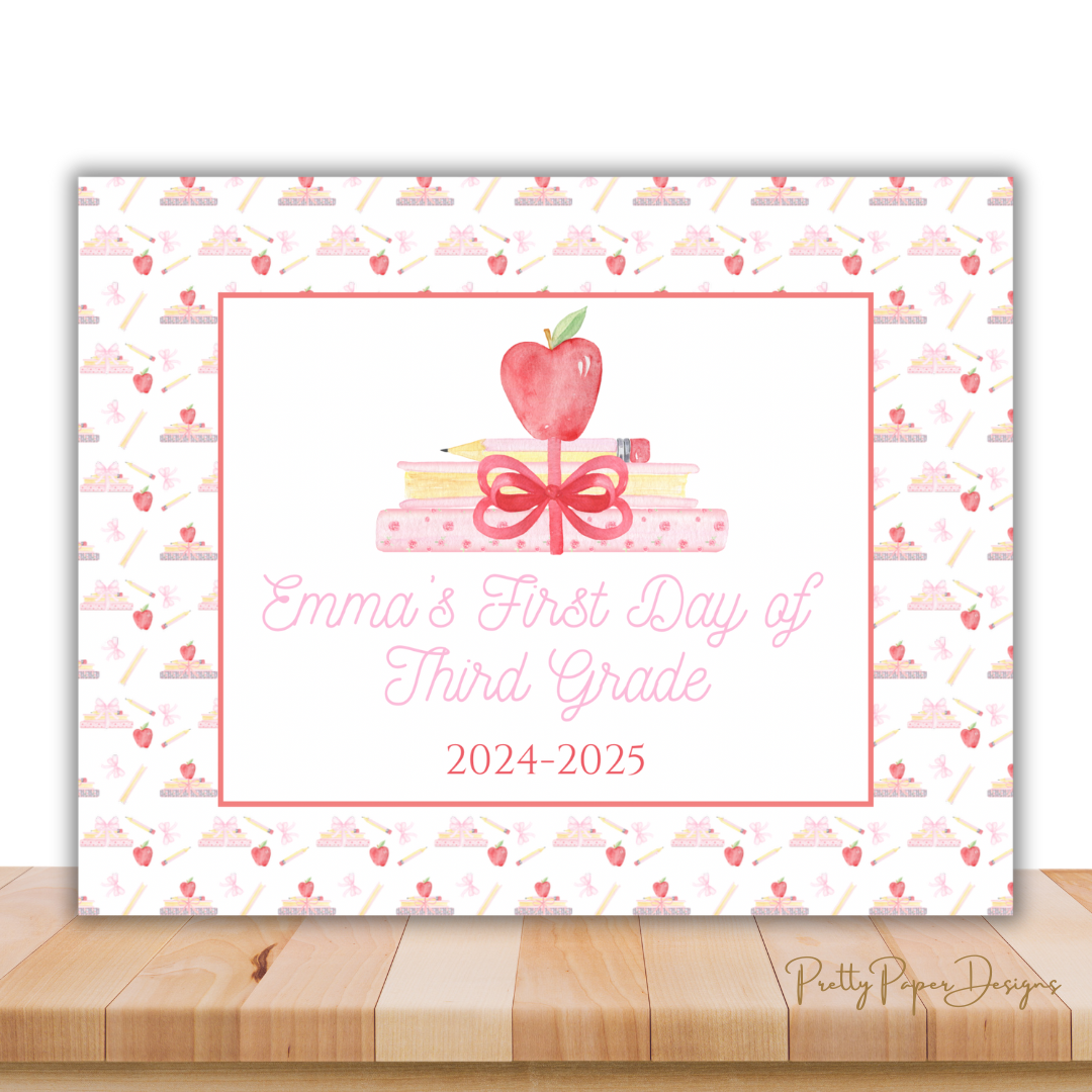 Books and Bows Back-to-School Sign