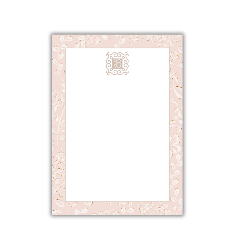 Beige Blooms Notepad