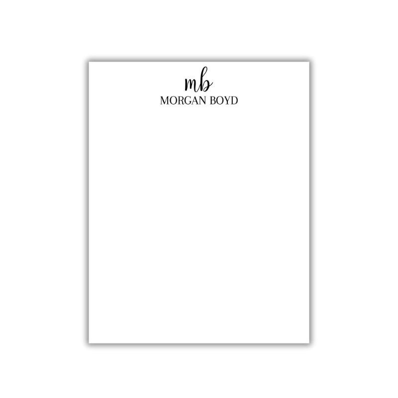 Monochrome Manuscript Notepad