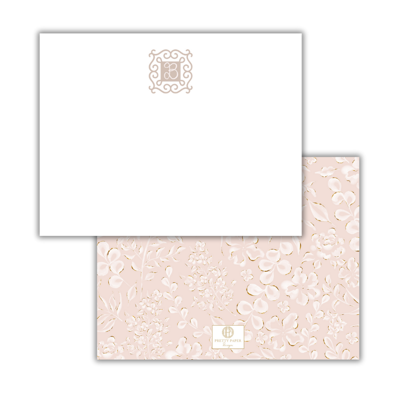 Beige Blooms Notecards