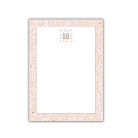 Beige Blooms Notepad