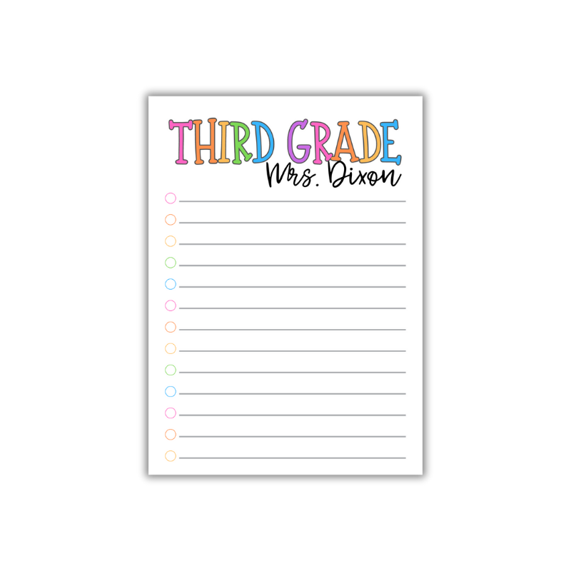 Color Pop Teacher Notepad