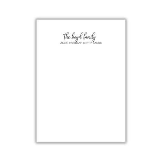 Family Treasures Notepad