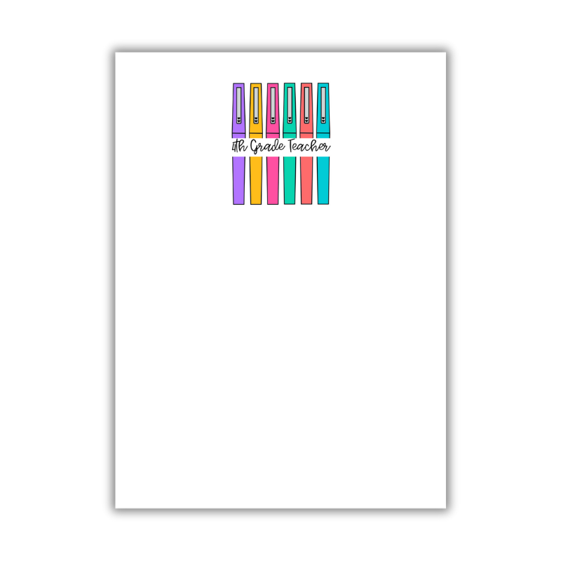 Flair Pen (Multi-Colored) Teacher Notepad