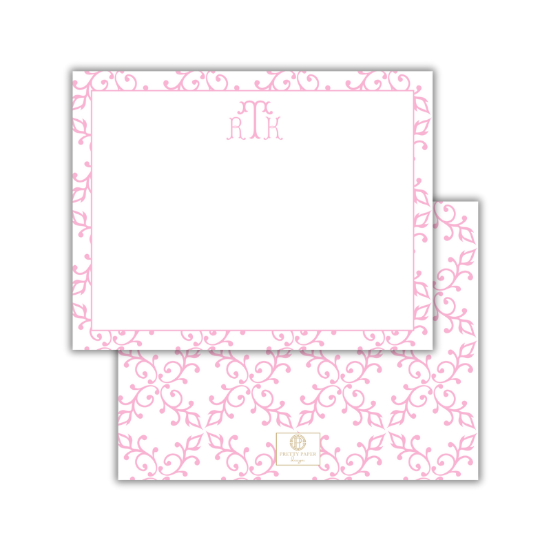 Pink Vine Notecards